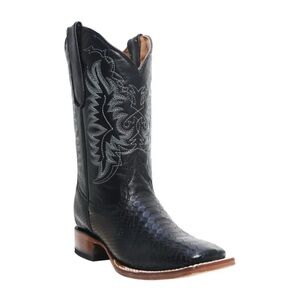 Tanner Mark Python Prink Black Western Youth Boots | Size: 12